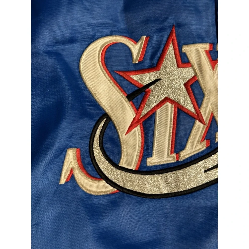 Vintage Nike Philadelphia 76ers Bomber Jacket Men XL NBA Iverson Era Rare Sixers